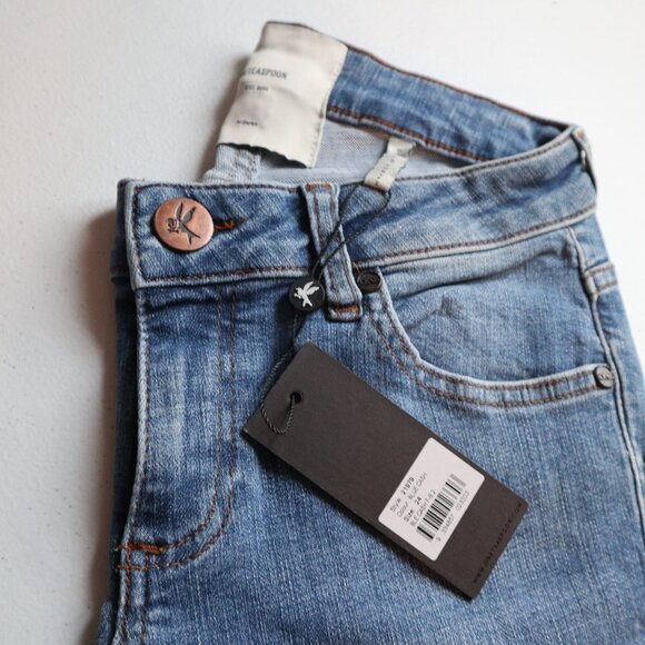 New One Teaspoon Freebirds II Low Rise Skinny Jean in Blue Cash Size 24 - Picture 5 of 14